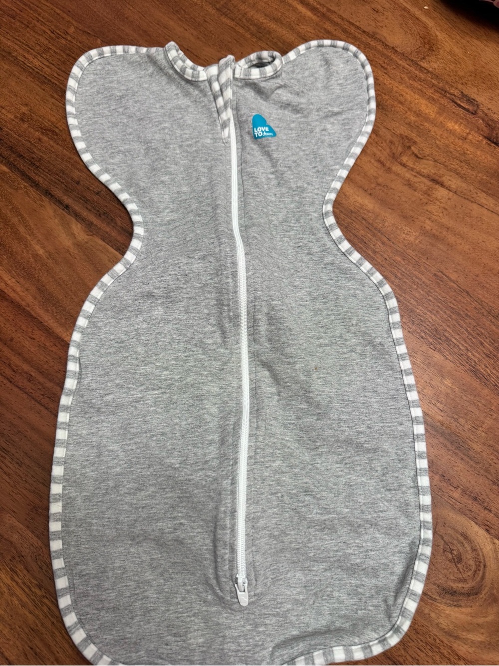 Love to dream Gray Swaddle Sleep Sack with Zip Front